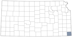 Cherokee County locator map